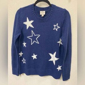 Starry Blue Crew Neck Sweater